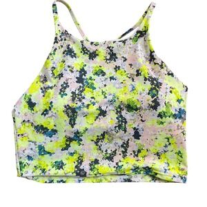 NWOT Old Navy Active Powersoft Floral Print Built-In Bra Light Support Tank Top